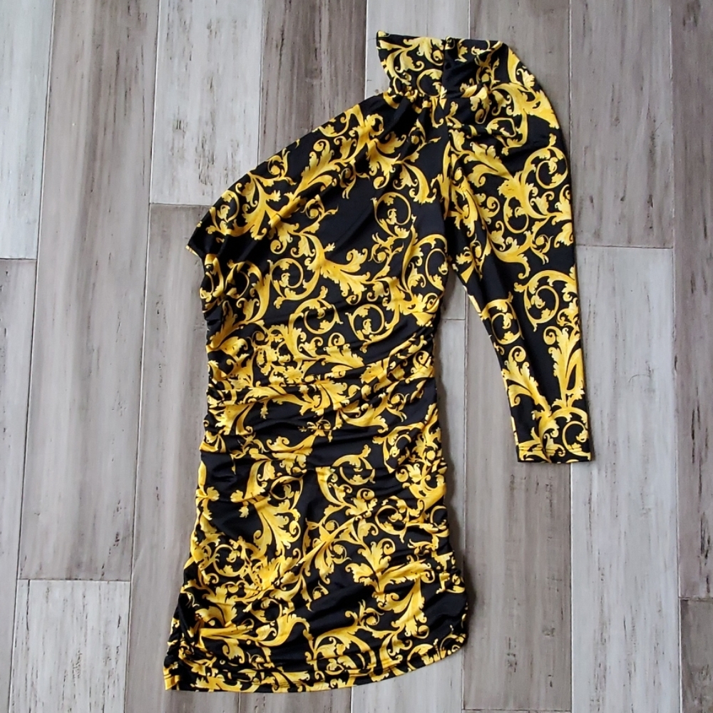 Symphony One Shoulder Printed Mini Dress